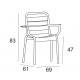 Karen plastic chair in plastic suitable for outdoors