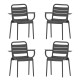 Karen plastic chair in plastic suitable for outdoors