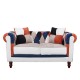 furmod Sofa Chesterfield Patchwork 2-zitsbank