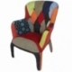 furmod Fauteuil Capitone Patchwork