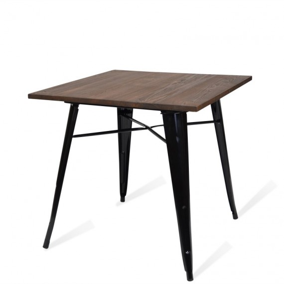 Industriellt bord Bistro Dark Legs Black