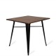 Industriellt bord Bistro Dark Legs Black