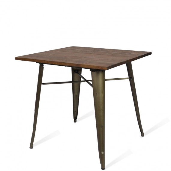 Industriellt bord Bistro Dark Legs Antique