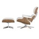 Eames Lounge stol original replika i valnöt trä av Charles & Ray Eames