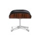 Replika Eames Lounge stol med kromfot av Charles & Ray Eames