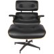 Replica van de Eames Lounge chair in synthetisch leer van Charles & Ray