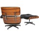 Replica van de Eames Lounge chair in synthetisch leer van Charles & Ray