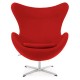 Replica Egg Chair met voetensteun van ontwerper Arne Jacobsen