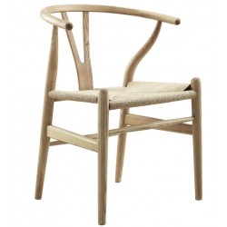 La sedia WICK, design svedese di alto livello WICK CHAIR - Seduta in legno  di quercia - i piedi in cromo - 57 x 50 x 75 cm