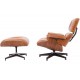 Réplique du Fauteuil Eames in Cuir Marron Cognac door Charles & Ray Eames