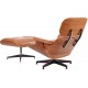 Réplique du Fauteuil Eames in Cuir Marron Cognac door Charles & Ray Eames