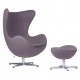 Replica Egg Chair met voetensteun van ontwerper Arne Jacobsen