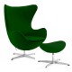 Replica Egg Chair met voetensteun van ontwerper Arne Jacobsen