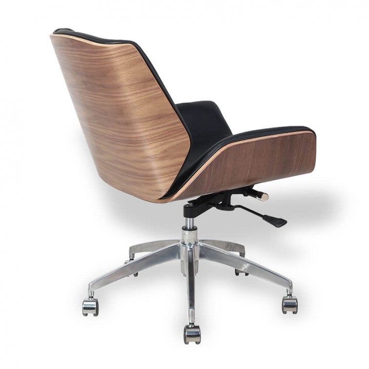 Sedia da ufficio Cambridge in legno-Sedie in similpelle-Mobilie design