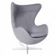 Replica Egg Chair in kasjmier door ontwerper Arne Jacobsen