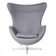 Replica Egg Chair in kasjmier door ontwerper Arne Jacobsen