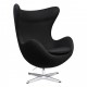 Replica Egg Chair in kasjmier door ontwerper Arne Jacobsen