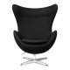 Replica Egg Chair in kasjmier door ontwerper Arne Jacobsen