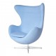 Replica Egg Chair in kasjmier door ontwerper Arne Jacobsen