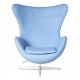 Replica Egg Chair in kasjmier door ontwerper Arne Jacobsen