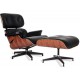 Replika fotela Eames Lounge ze skóry anilinowej i drewna Palissandro autorstwa Charles 