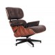 Replika fotela Eames Lounge ze skóry anilinowej i drewna Palissandro autorstwa Charles 