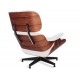 Replika fotela Eames Lounge ze skóry anilinowej i drewna Palissandro autorstwa Charles 