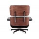 Replica Eames Lounge Chair Premium Version i Aniline Leather och Walnut Wood