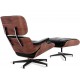 Replica Eames Lounge Chair Premium-versie in anilineleer en walnoothout