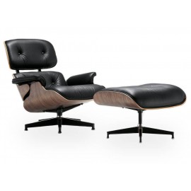 Eames Lounge Chair Replica in Cognac Brown Leather by Charles & Ray Eames