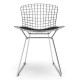 Replika Bertoia stol "Hög kvalitet" i Chrome Steel av den berömda designern Hans J. Wegner