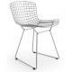 Replika Bertoia stol "Hög kvalitet" i Chrome Steel av den berömda designern Hans J. Wegner