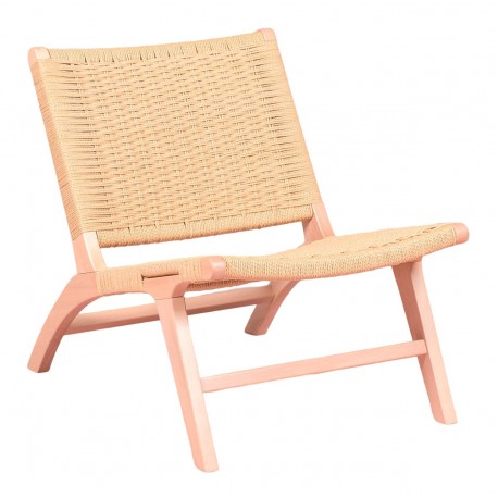 Nordic Forest armchair in beech wood and natural rope