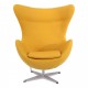 Replica Egg Chair in kasjmier door ontwerper Arne Jacobsen