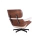 Replica Eames Lounge Chair Premium-versie in anilineleer en walnoothout