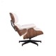 Replica Eames Lounge Chair Premium-versie in anilineleer en walnoothout