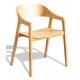 Minimalist Nordic Soho chair with arms