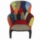 furmod Fauteuil Capitone Patchwork