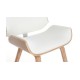 Nordic Plywood chair with leatherette cushion in maple wood