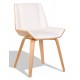 Silla Nordic Plywood S con cojín de polipiel y madera de arce