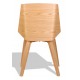 Nordic Plywood S chair with leatherette and maple wood cushion