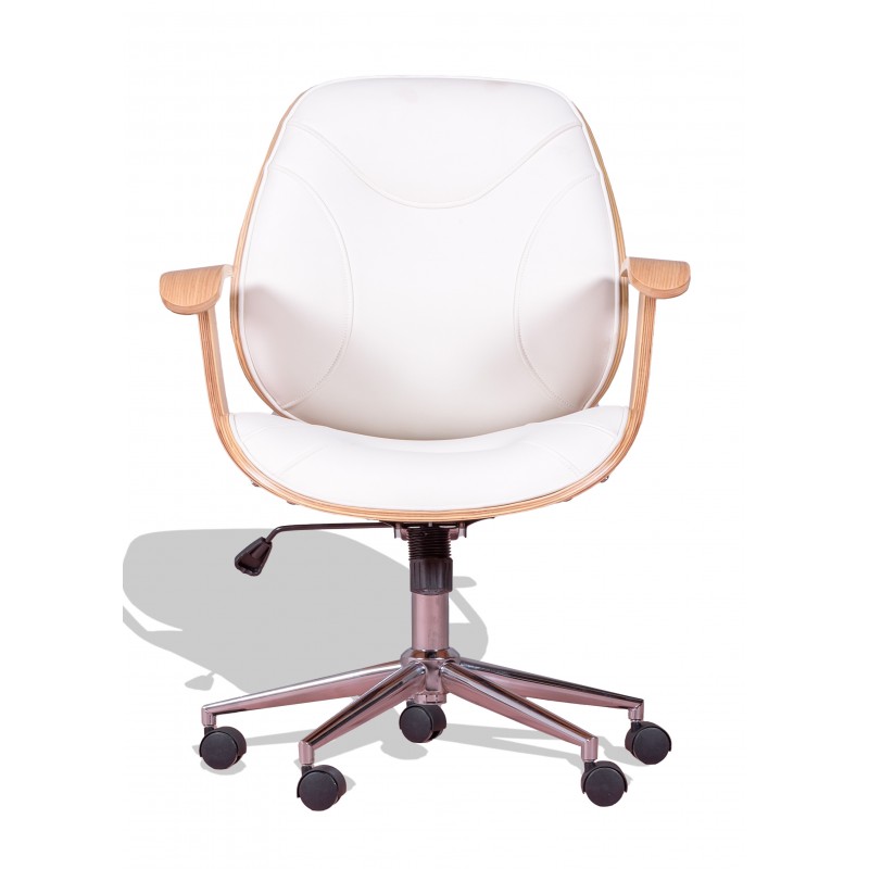 Cambridge office chair in maple wood Leatherette chairs Mueble design