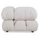 Corner sofa Laurel with right back upholstered in bouclé