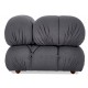 Corner sofa Laurel with right back upholstered in bouclé