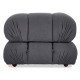 Corner sofa Laurel with right back upholstered in bouclé