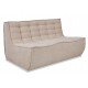 Sofa puff de 2 plazas Lion en tela de suede