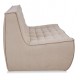 Sofa puff de 2 plazas Lion en tela de suede