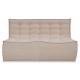 Lion 2-seater puff sofa in suede fabric