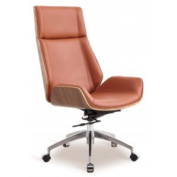 Fauteuil design de bureau sans accoudoir cuir ou tissu SMARTOFFICE LUXY