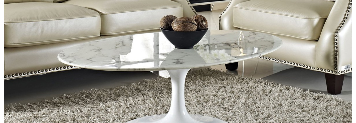 Kruik groot Lucht Inspiratie Tulip design salontafel van Carrara marmer - Icon meubelen